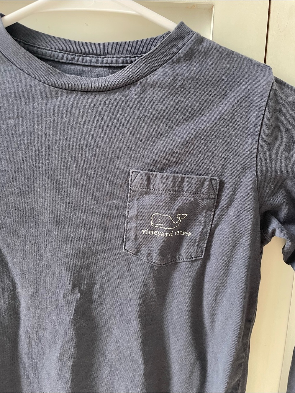 Vineyard Vines Boys Long-Sleeve Pocket Tee - Navy Blue - Picture 2 of 3